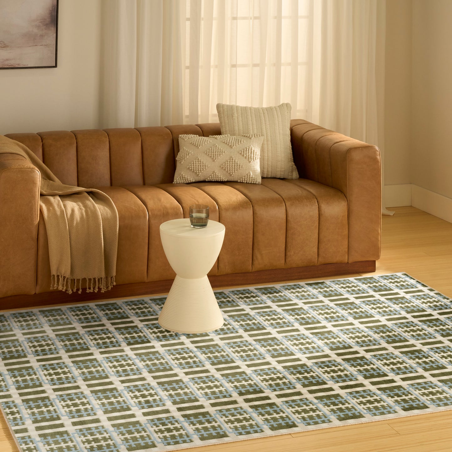 Nourison Nordic 4' x 6' Blue Green Modern Indoor Rug
