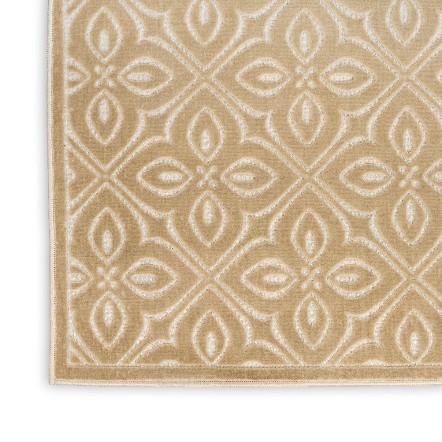 Nourison Washable Charm 2' x 3' Beige Ivory Contemporary Indoor Rug