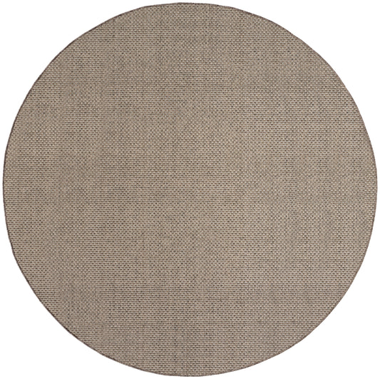 Nourison Tulum 8' x Round Brown Outdoor Rug