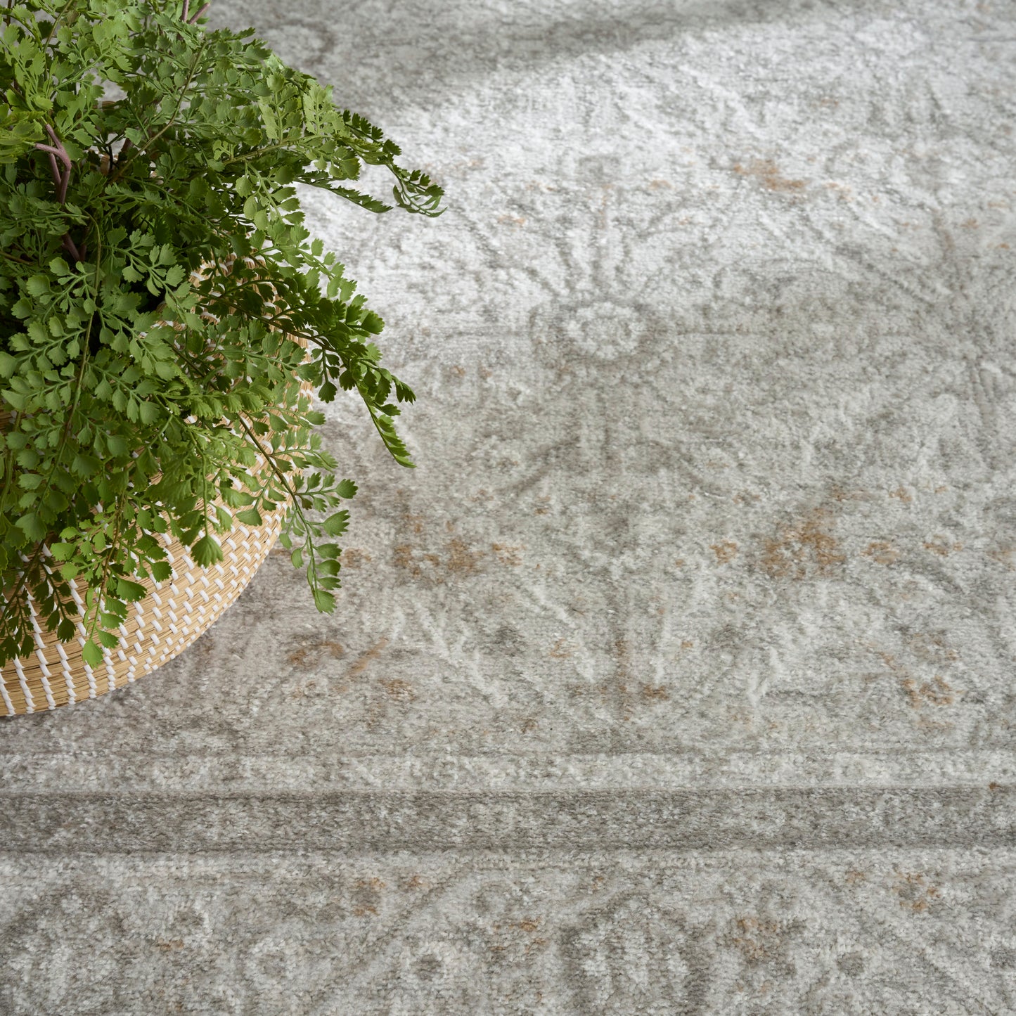 Nourison Dekor 7'10" x 9'10" Grey Vintage Indoor Rug