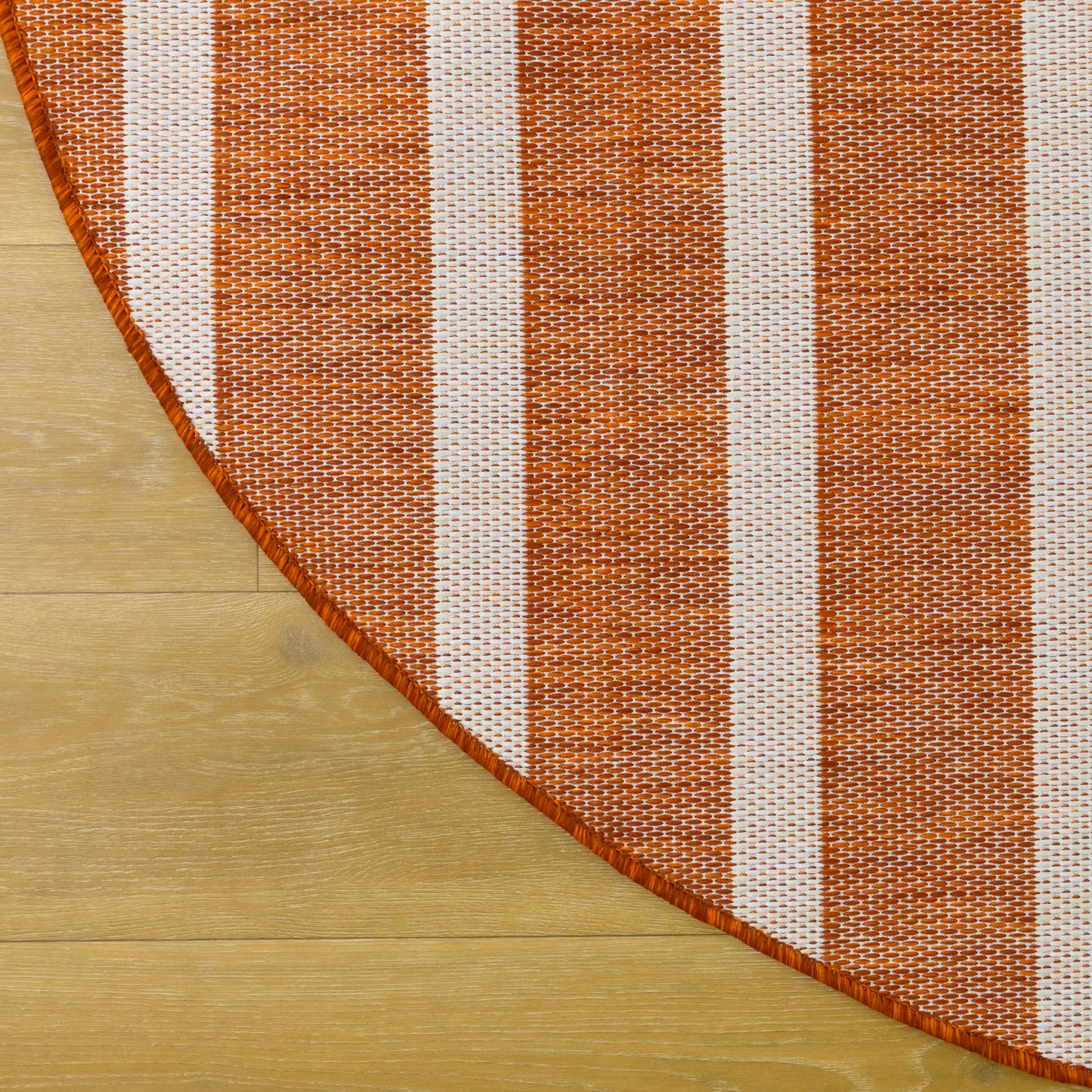 Nourison Positano 6' x Round Terracotta Ivory Modern Rug