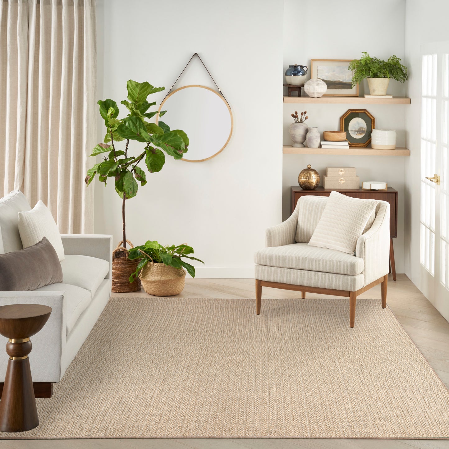 Nourison Tulum 8' x 10' Cream Outdoor Rug