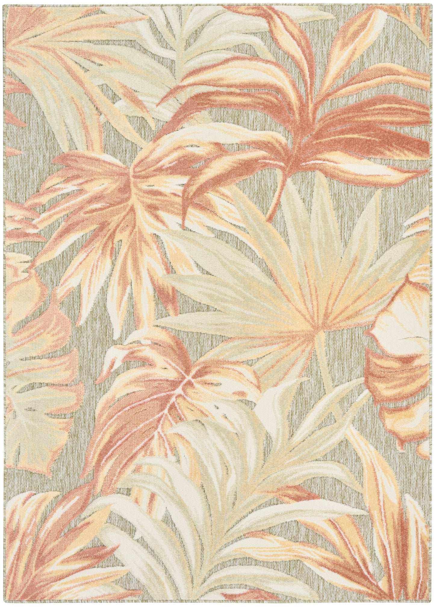 Nourison Aloha 3'6" x 5'6" Sage Rose Modern Rug