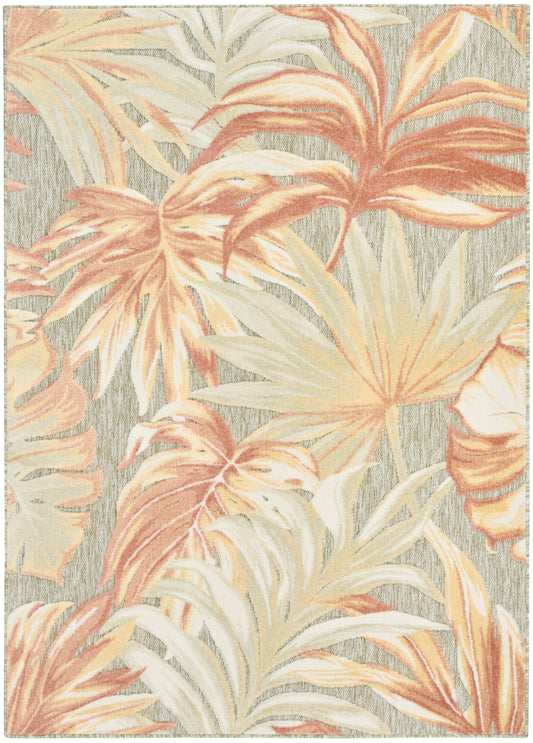 Nourison Aloha 3'6" x 5'6" Sage Rose Modern Rug