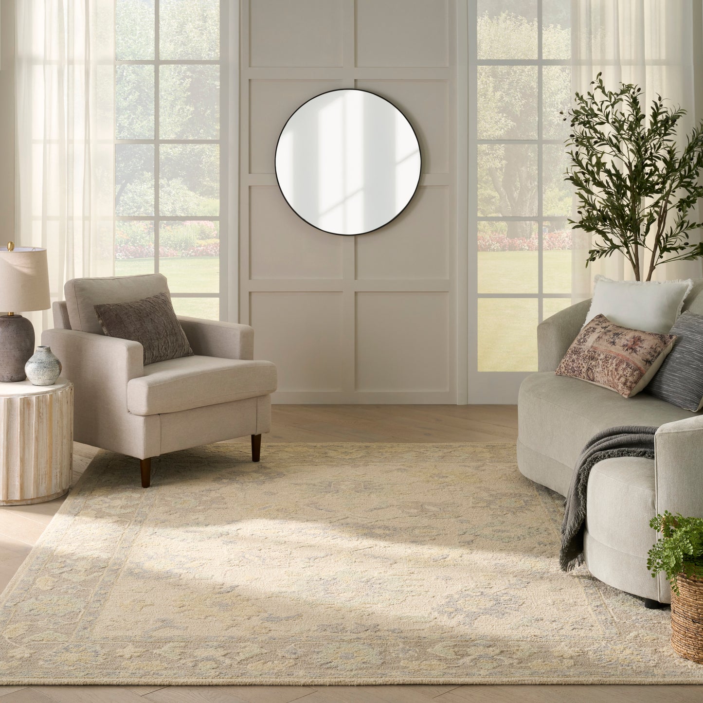 Nourison Maison 5'9" x 8'9" Ivory Taupe Vintage Indoor Rug