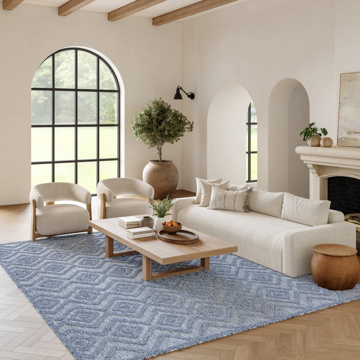 Nourison Versatile 9' x 12' Denim Blue Modern Rug