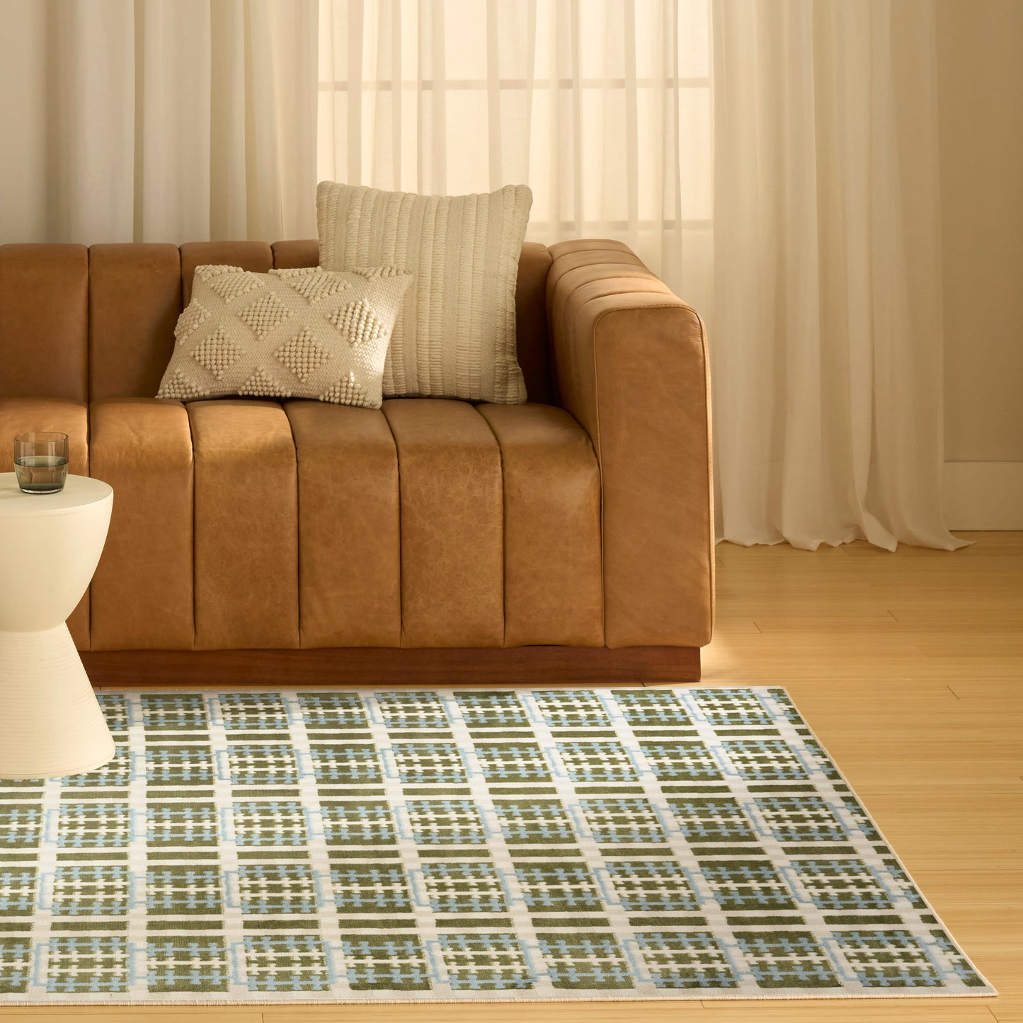 Nourison Nordic 5' x 7' Blue Green Modern Indoor Rug