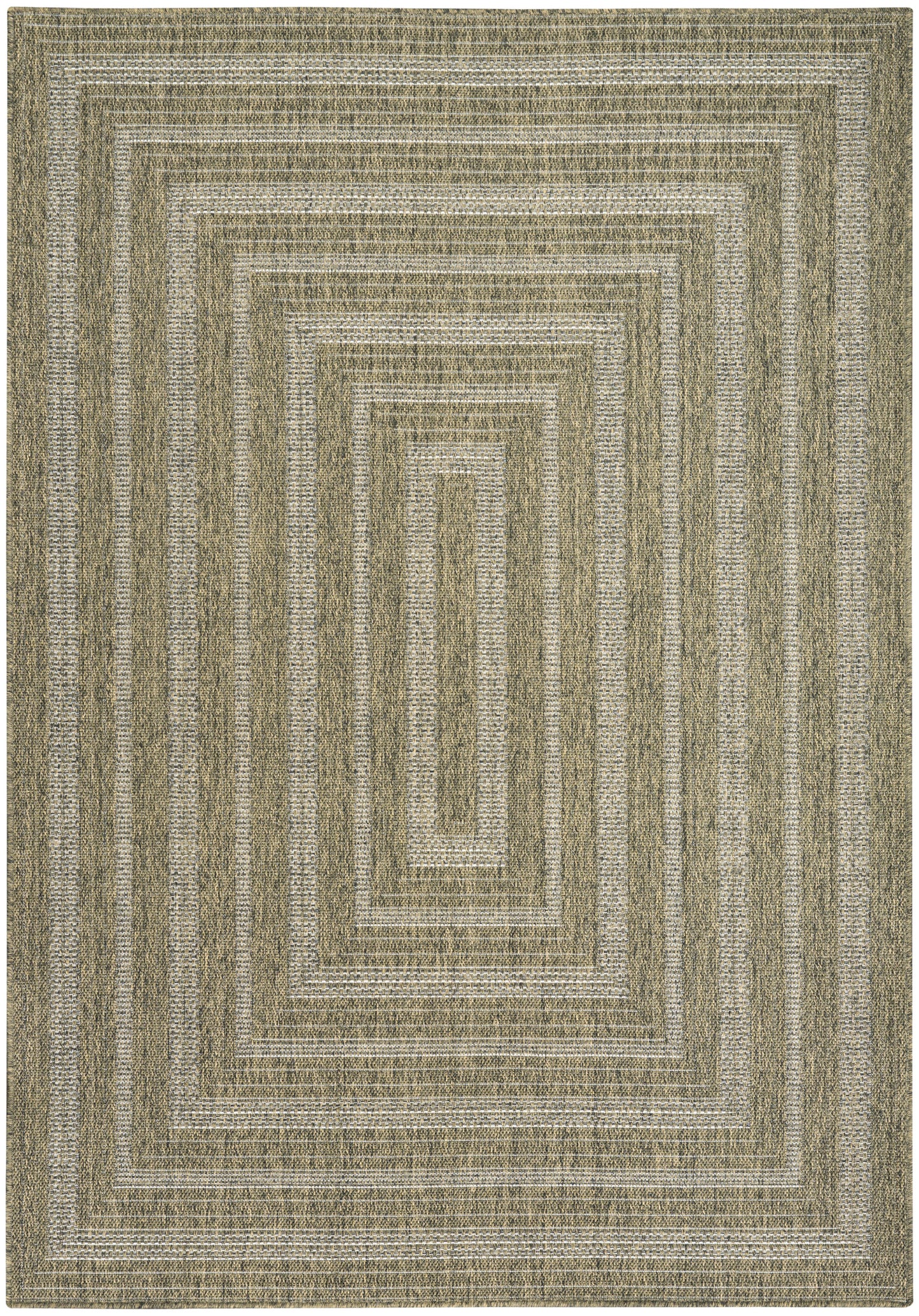 Nourison Tulum 5'3" x 7' Olive Outdoor Rug