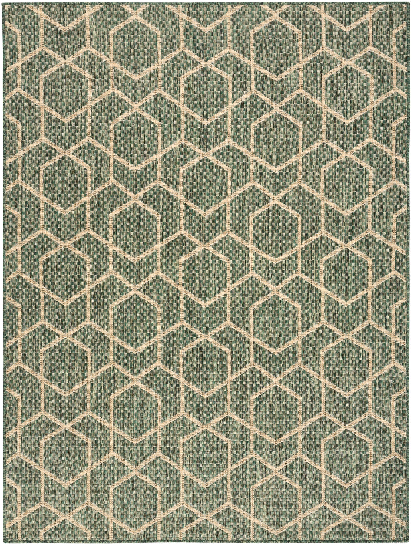 Nourison Horizon Indoor/Outdoor 6' x 9' Green Modern Rug