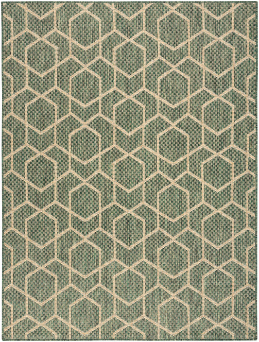 Nourison Horizon Indoor/Outdoor 6' x 9' Green Modern Rug
