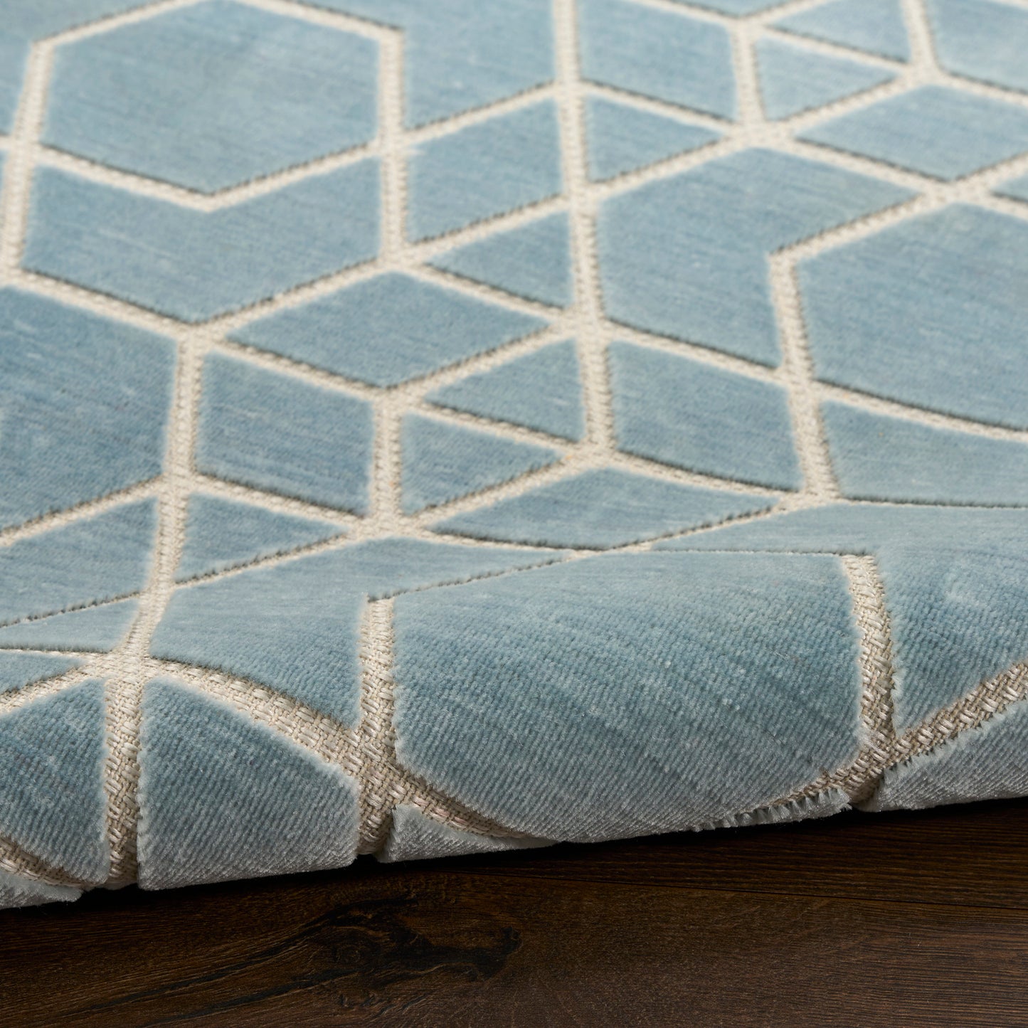 Nourison Washable Charm 2' x 3' Blue Ivory Modern Indoor Rug