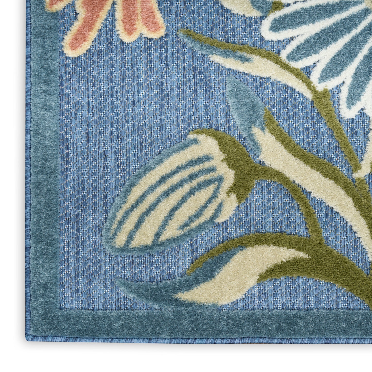 Nourison Aloha 3'6" x 5'6" Blue Sage Outdoor Rug