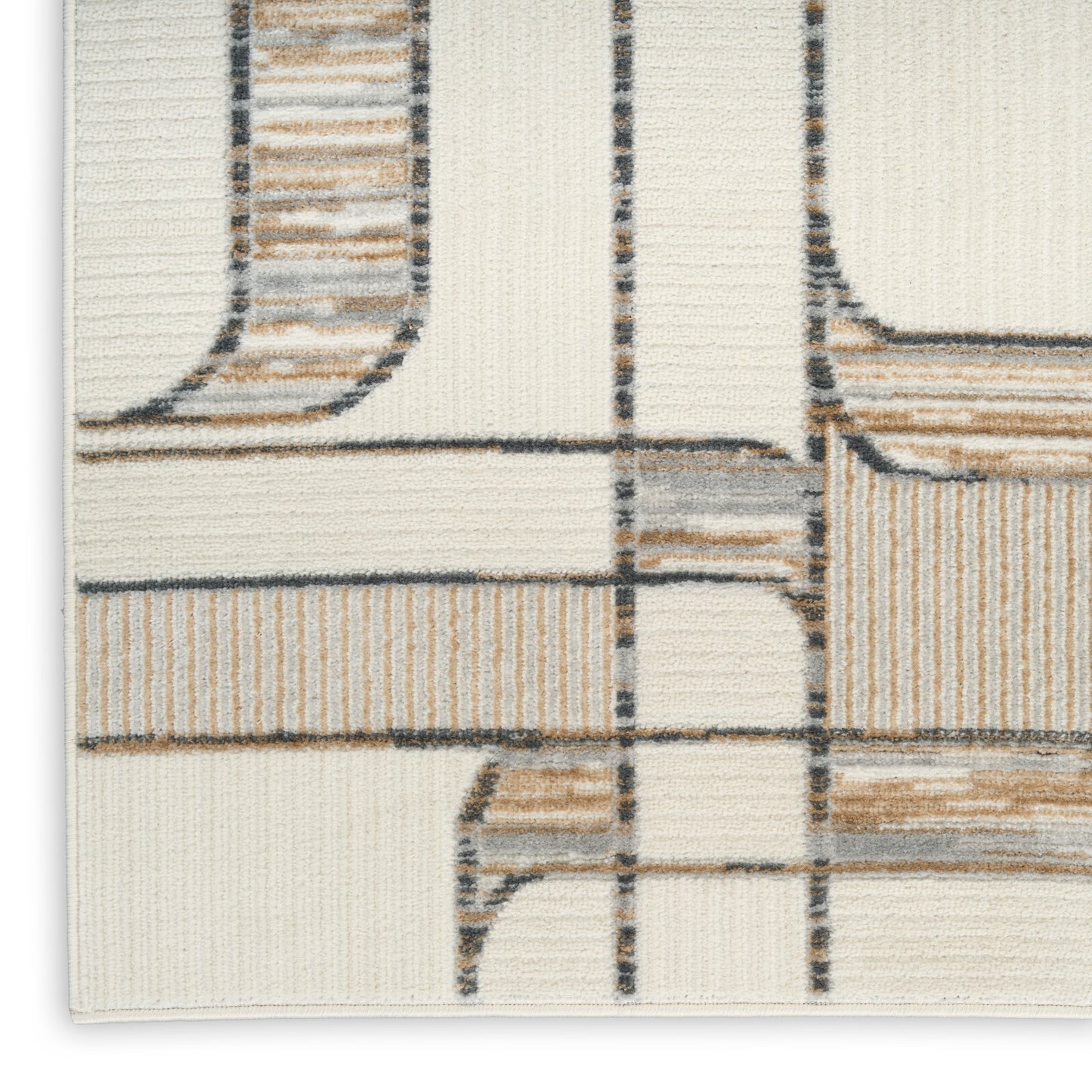 Nourison Nordic 4' x 6' Ivory Multicolor Mid-Century Modern Indoor Rug
