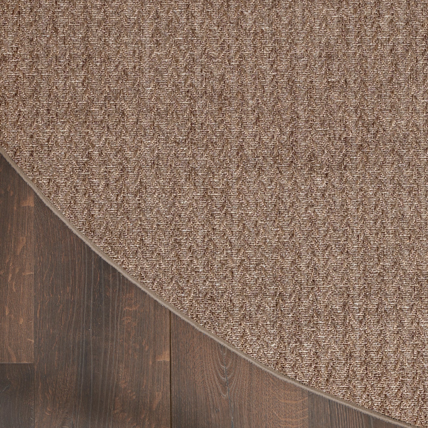 Nourison Tulum 8' x Round Brown Outdoor Rug