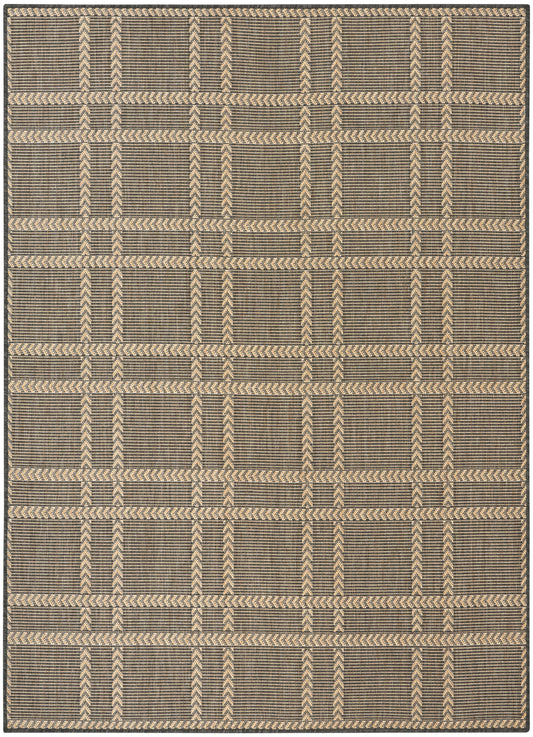 Nourison Horizon Indoor/Outdoor 4' x 6' Charcoal Modern Rug