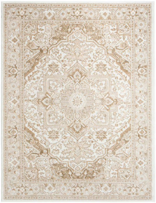 Nourison Dekor 4' x 6' Ivory Taupe Vintage Indoor Rug