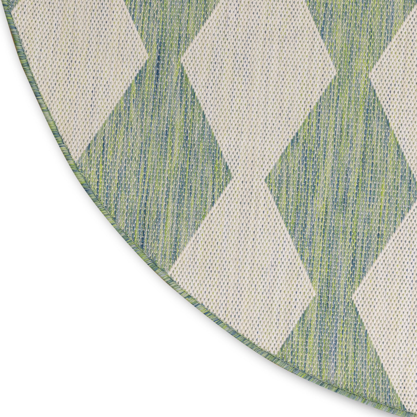 Nourison Positano 6' x Round Blue Green Modern Rug