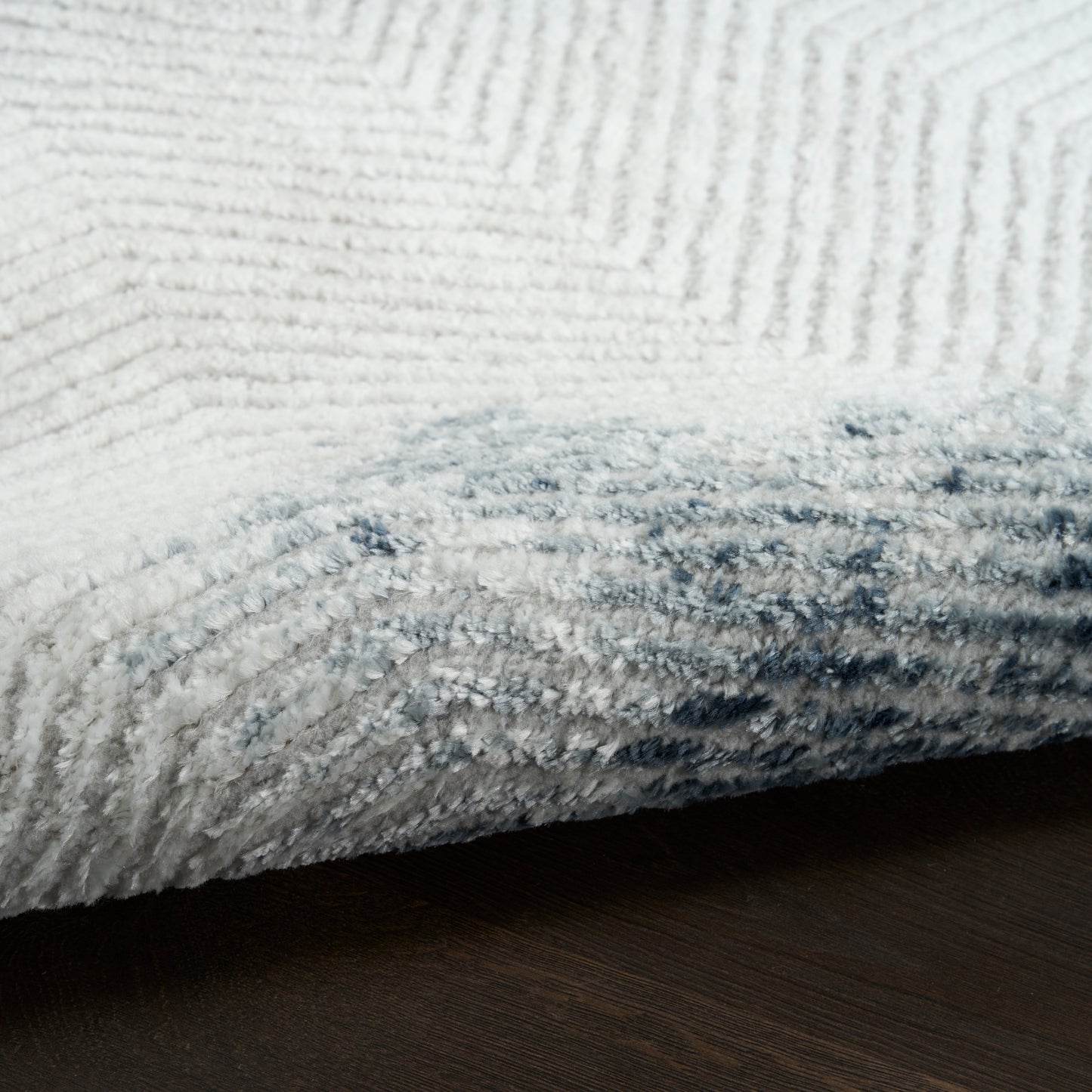 Nourison Dekor 5'3" x 7' Grey Navy Modern Indoor Rug