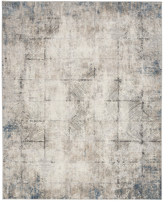 Calvin Klein CK022 Infinity 9' x 12' Ivory Grey Modern Indoor Rug