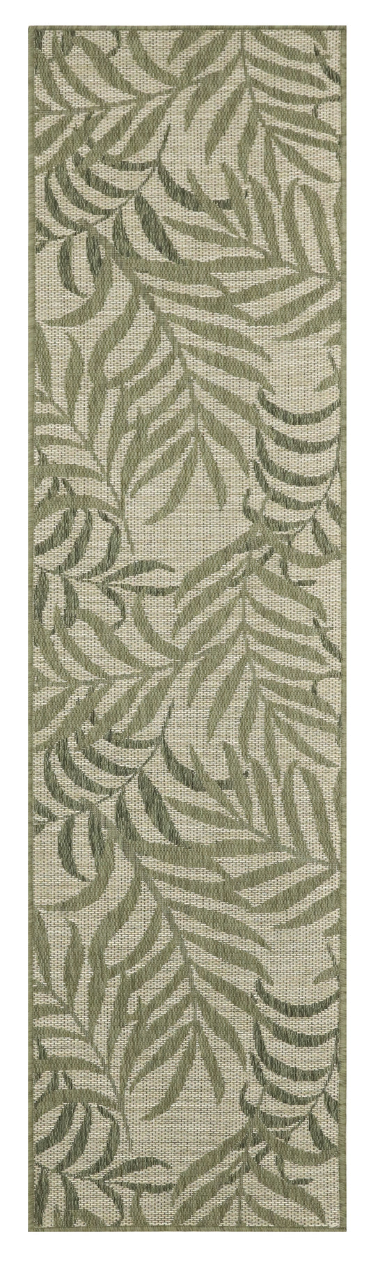 Nourison Garden Oasis 2' x 6' Ivory Green Tropical Rug