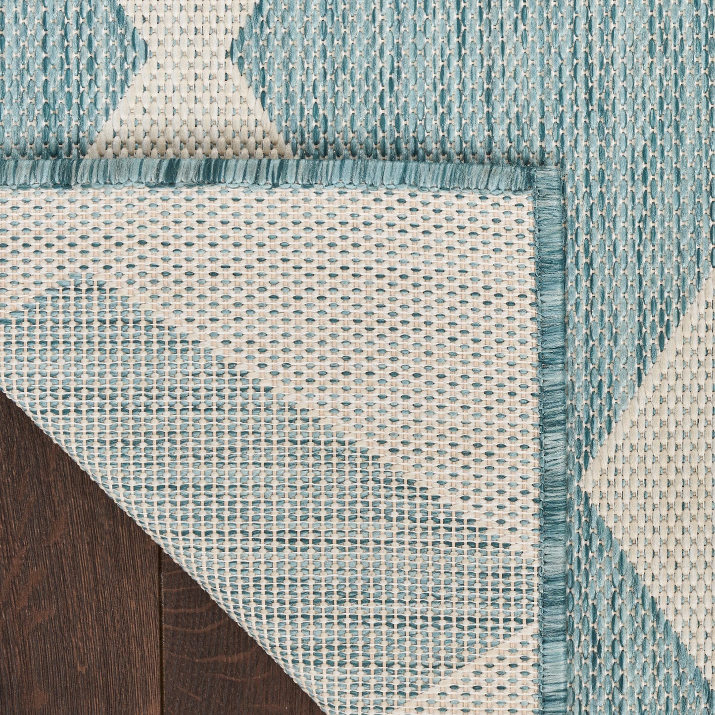 Nourison Positano 2' x 6' Aqua Modern Rug