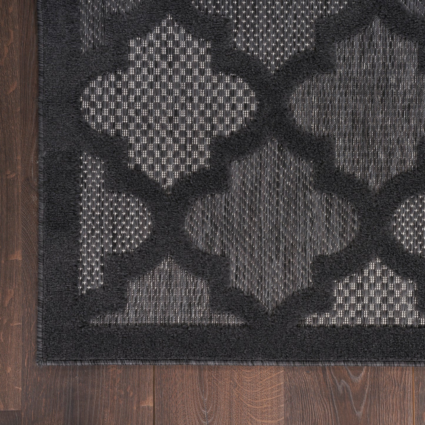 Nourison Easy Care 9' x 12' Charcoal Black Modern Rug