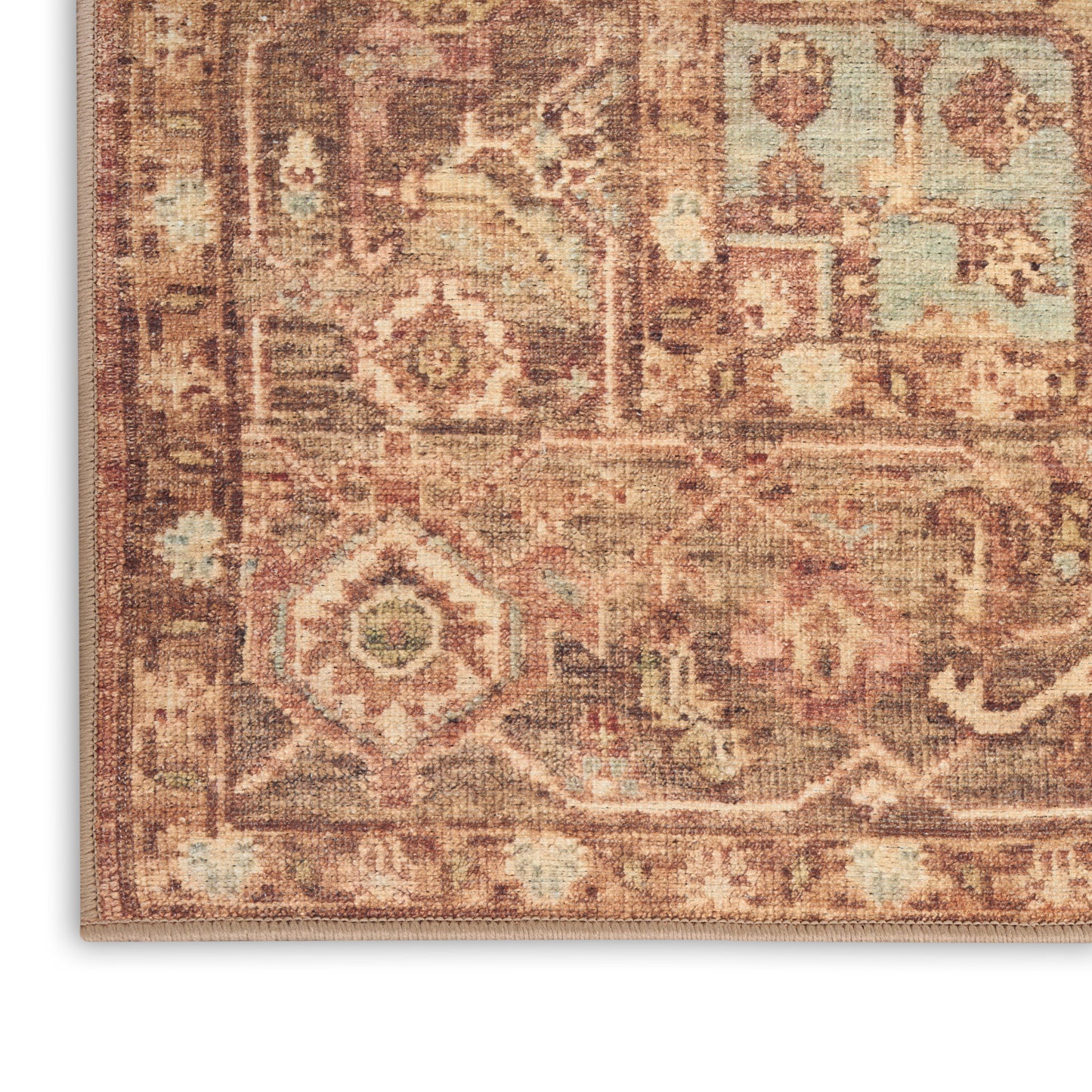 Nourison Vintage Washables 9'10" x 13'2" Gold Vintage Indoor Rug