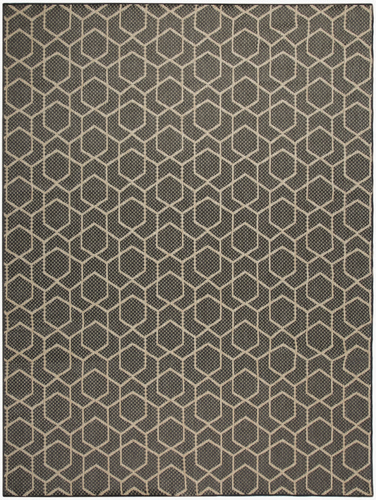 Nourison Horizon Indoor/Outdoor 8' x 10' Charcoal Modern Rug