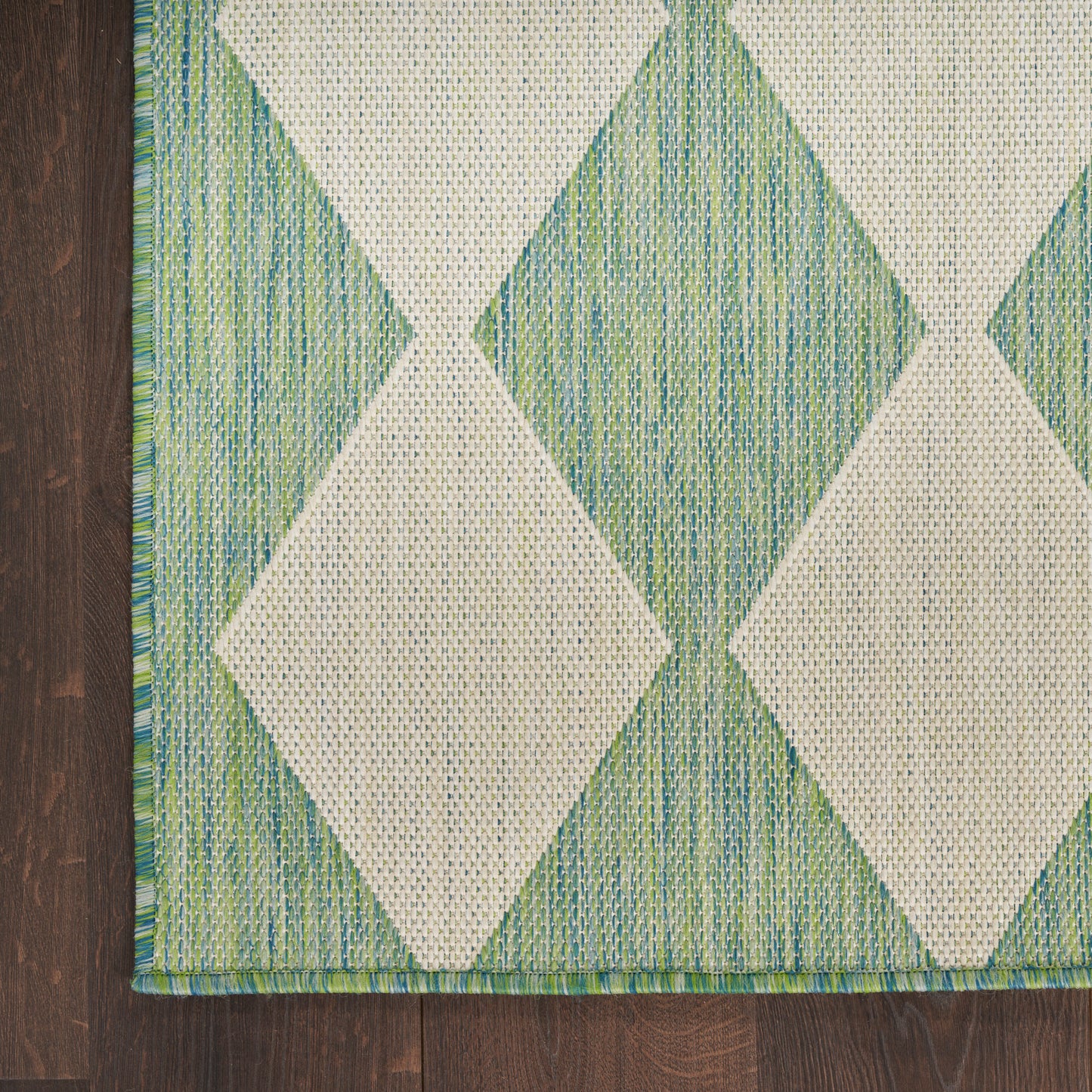 Nourison Positano 2'2" x 12' Blue Green Modern Rug
