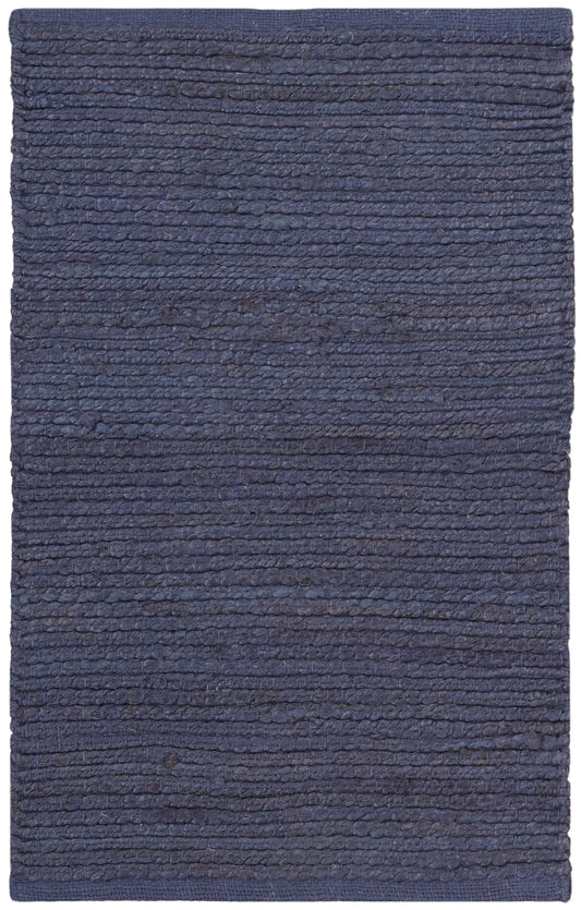 Nourison Natural Jute 3' x 5' Navy Farmhouse Indoor Rug