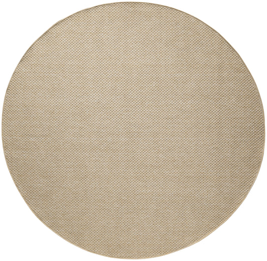 Nourison Tulum 8' x Round Taupe Outdoor Rug