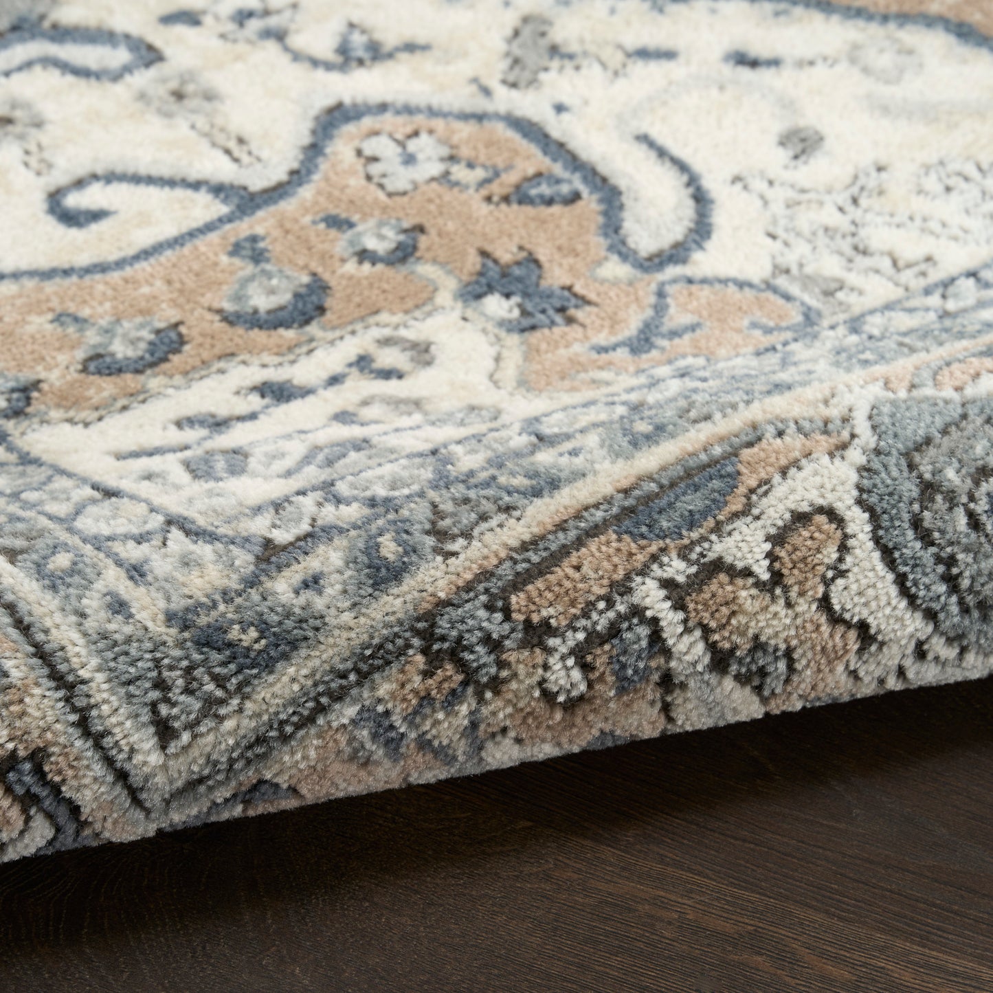 Nourison Quarry 2'2" x 10' Ivory Taupe Vintage Indoor Rug