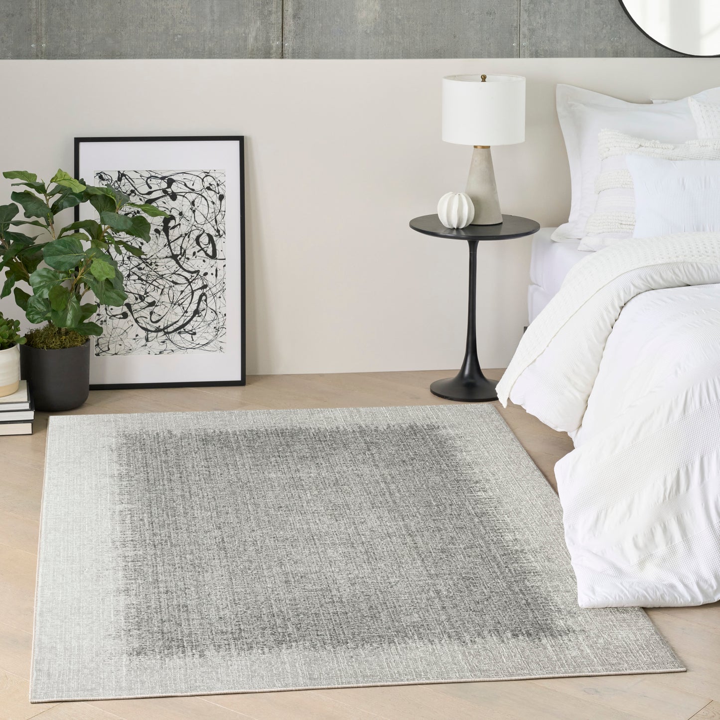 DKNY Grand Street 5'3" x 7'3" Light Grey Modern Indoor Rug