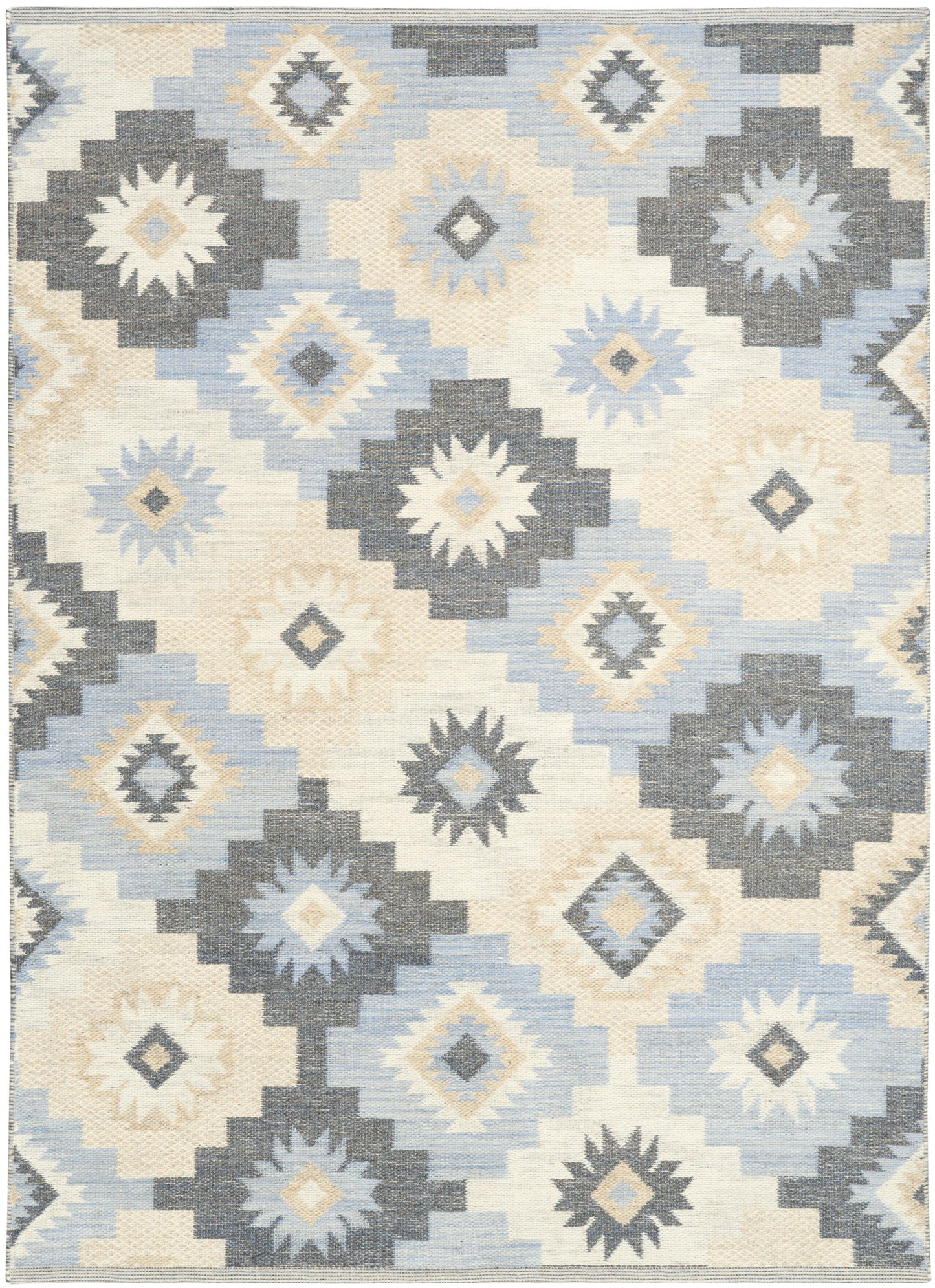 Nourison Copenhagen 5' x 7' Ivory Navy Modern Indoor Rug
