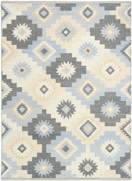 Nourison Copenhagen 5' x 7' Ivory Navy Modern Indoor Rug