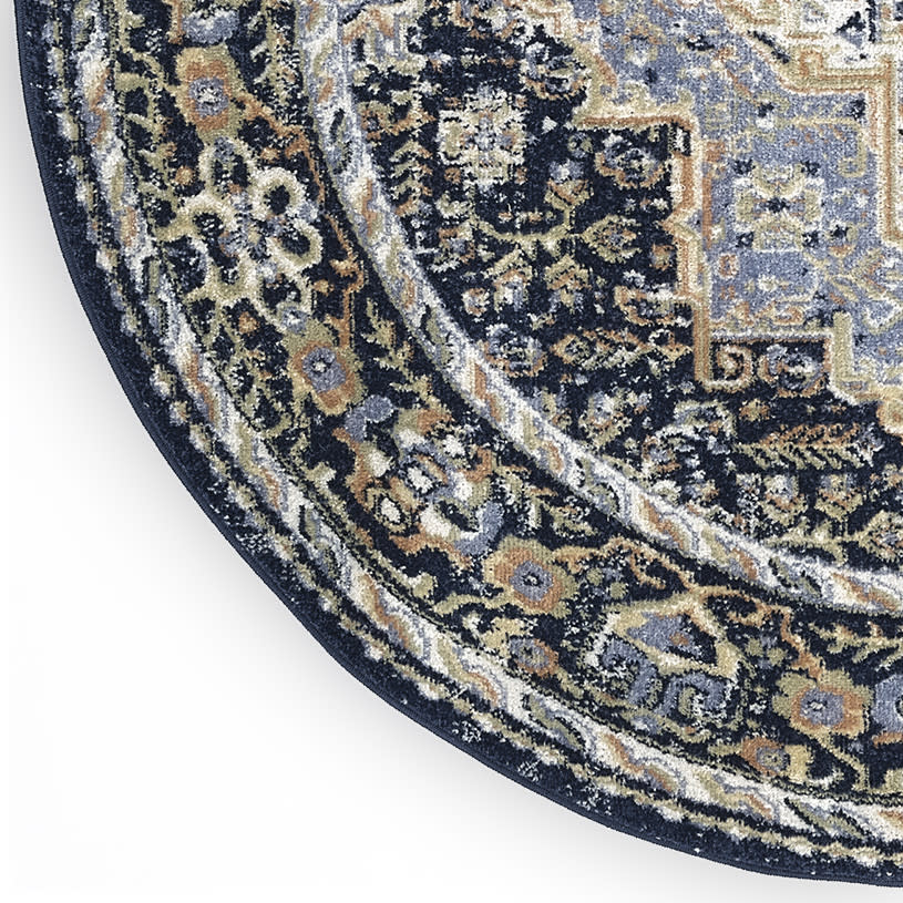 Nourison Nourison Essentials Persian 6' x Round Navy Vintage Rug