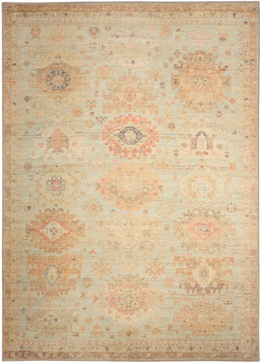 Nourison Vintage Washables 4' x 6' Sage Multicolor Vintage Indoor Rug