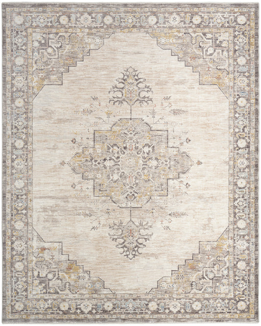 Nourison Antique Fusion 8' x 10' Ivory Charcoal Vintage Indoor Rug