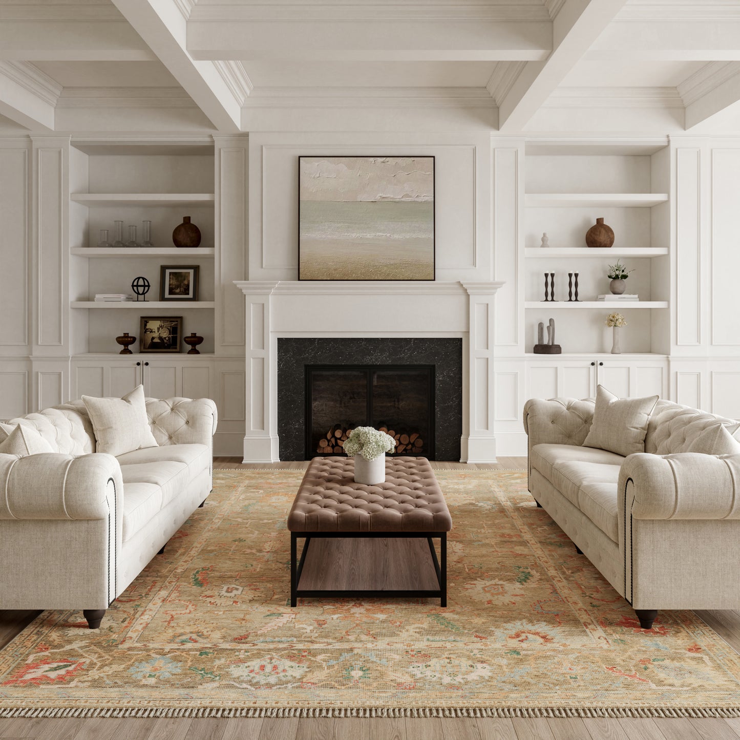 Nourison Heritage Vine 8' x 10' Charcoal Vintage Indoor Rug