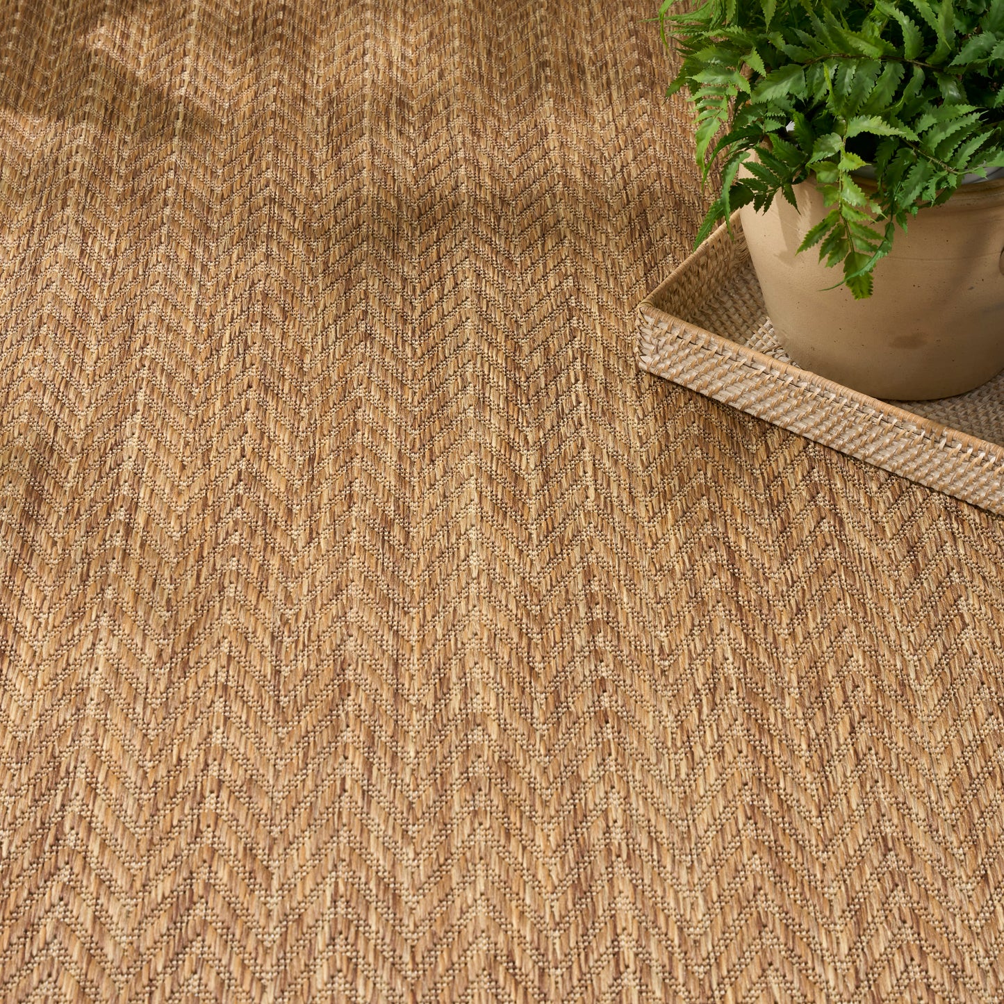 Nourison Horizon Indoor/Outdoor 6' x 9' Natural Modern Rug