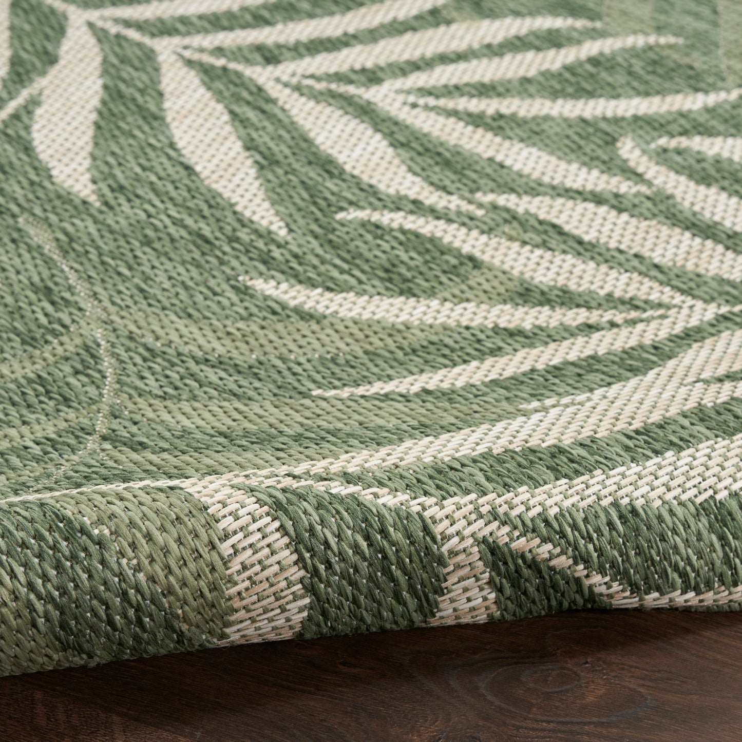 Nourison Garden Oasis 10' x 14' Green Ivory Tropical Rug