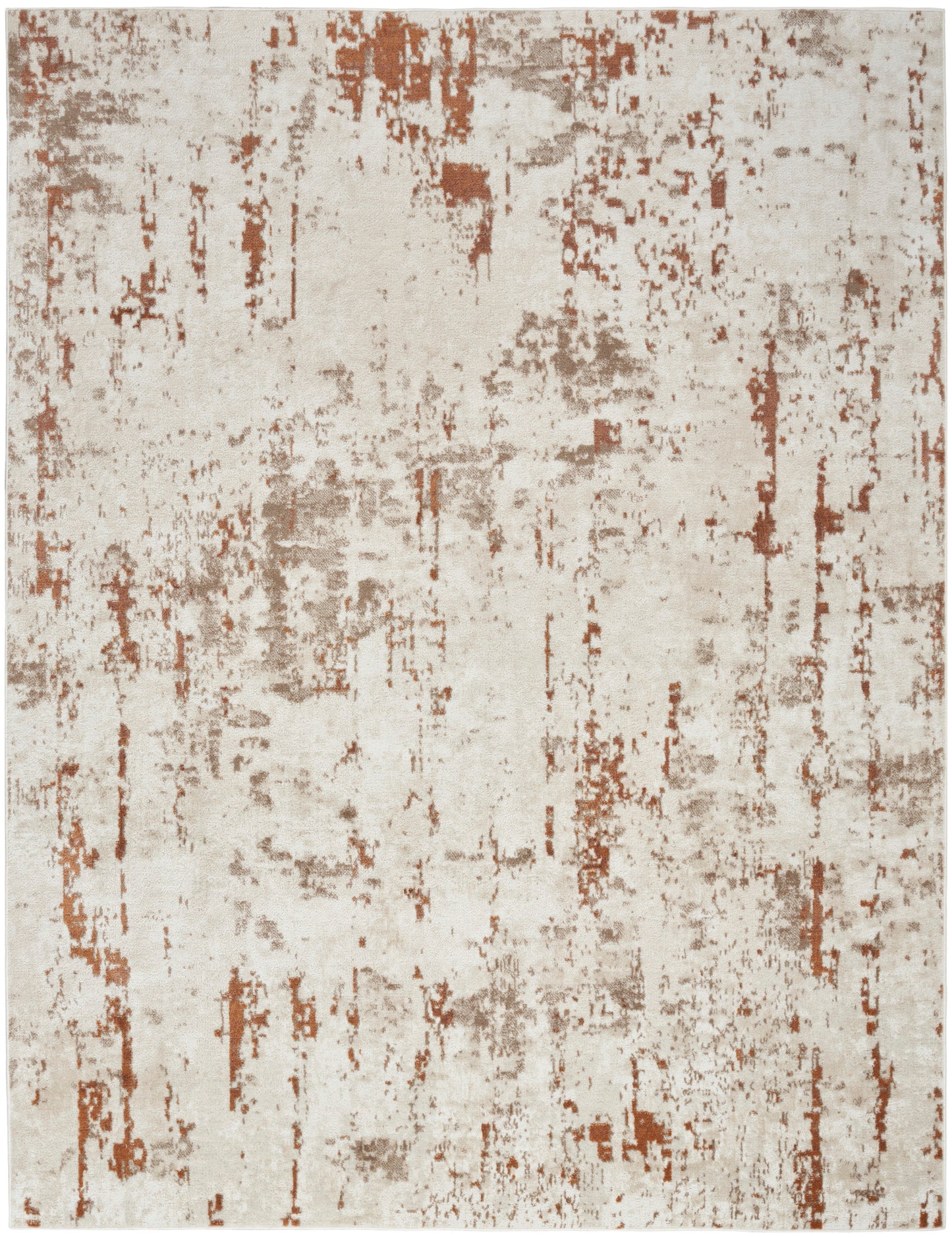 Nourison Quarry 6' x 9' Ivory Rust Modern Indoor Rug