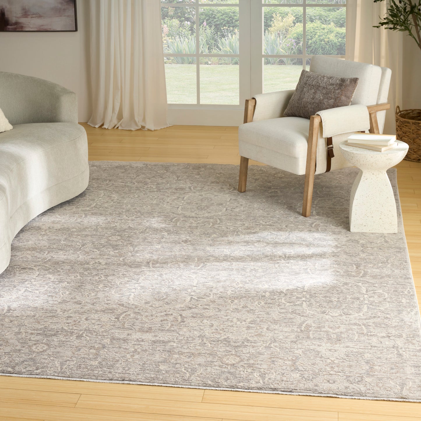 Nourison Shadows 10' x 13' Grey Vintage Indoor Rug