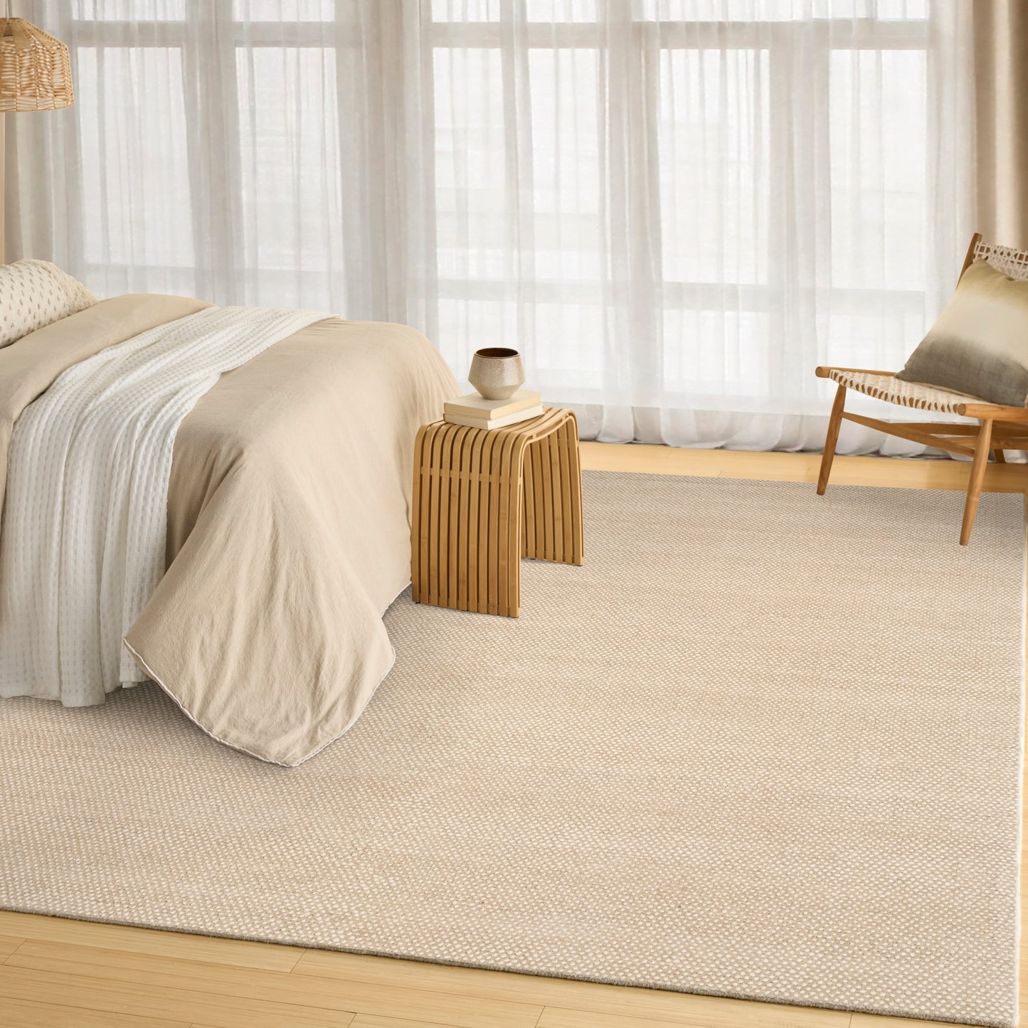 DKNY Pure Rows 8'6" x 11'6" Ivory Taupe Farmhouse Indoor Rug