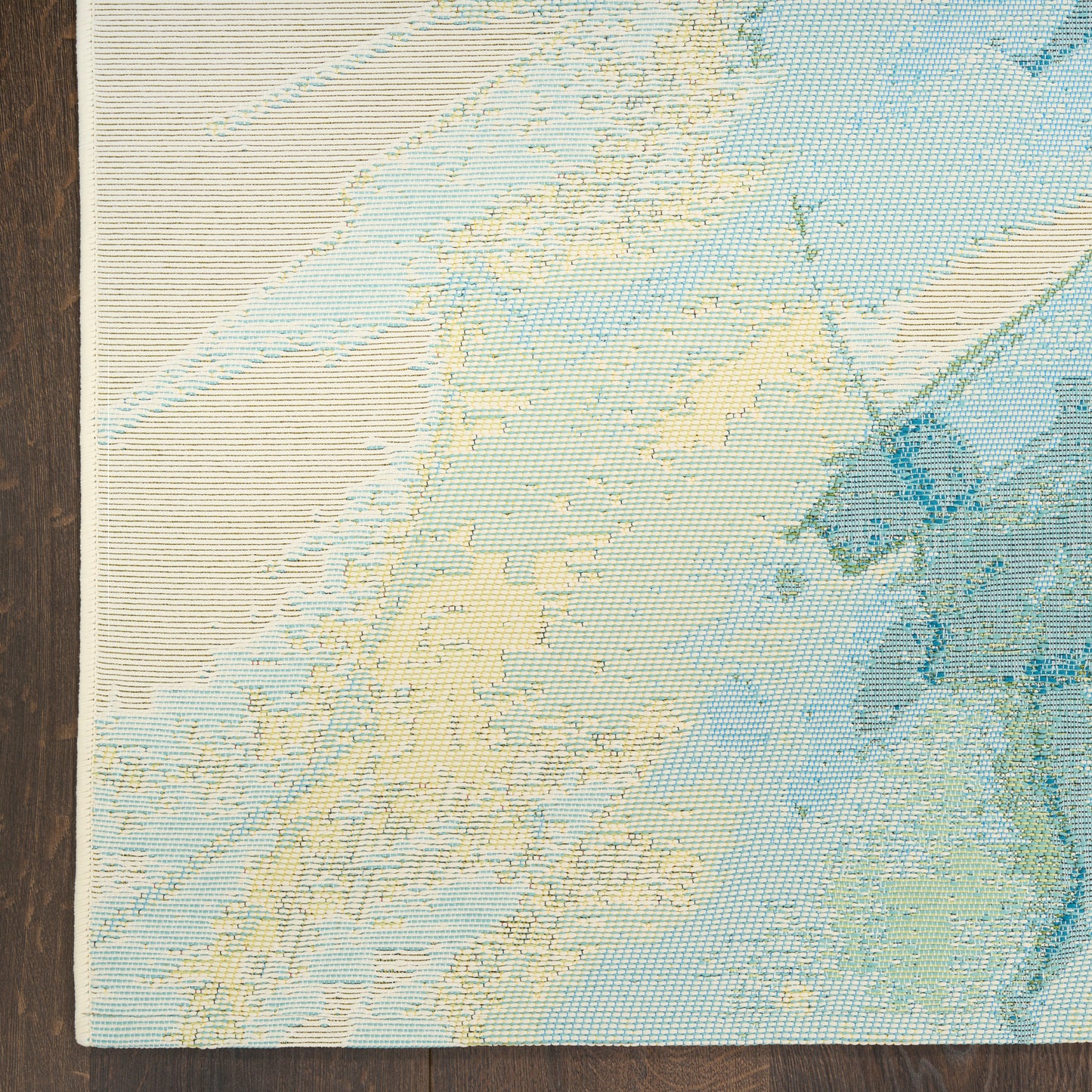 Nourison Color Splash 5'3" x 7'3" Ivory Blue Modern Rug