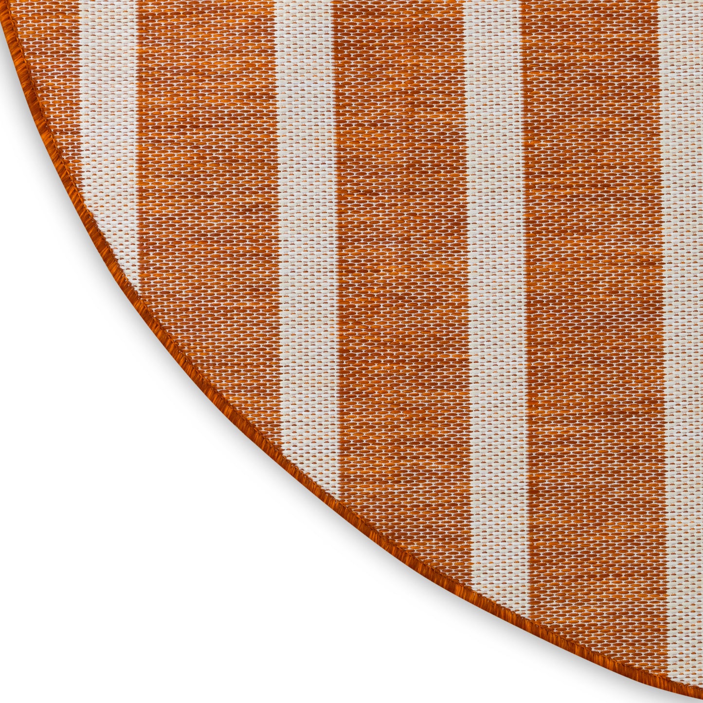Nourison Positano 6' x Round Terracotta Ivory Modern Rug