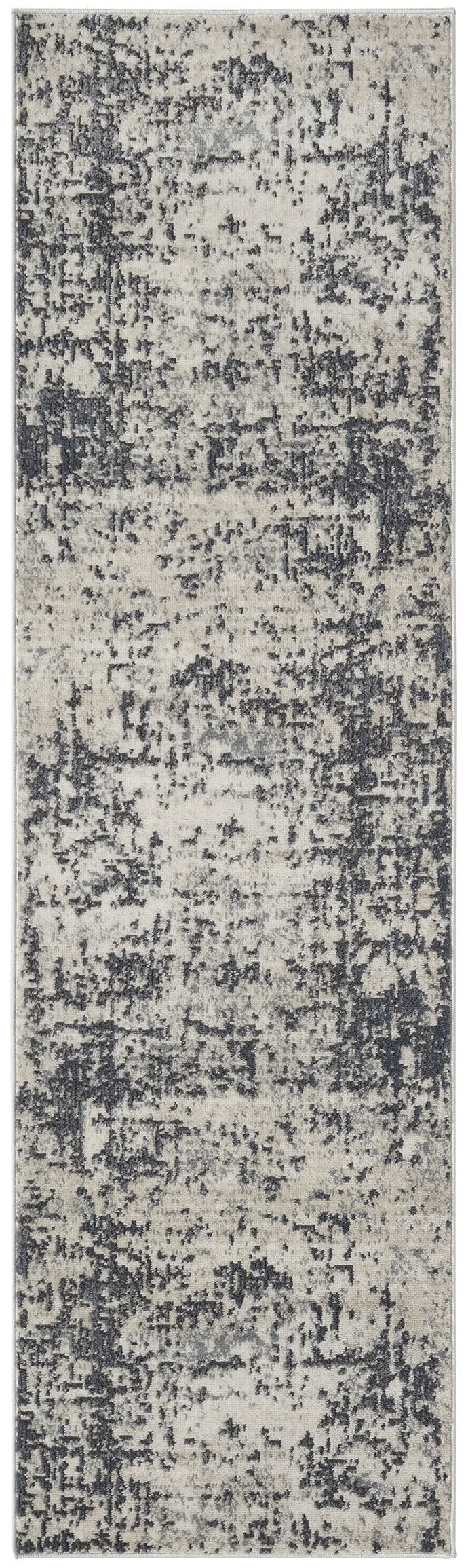 Nourison Quarry 2'2" x 7'6 Ivory Grey Modern Indoor Rug