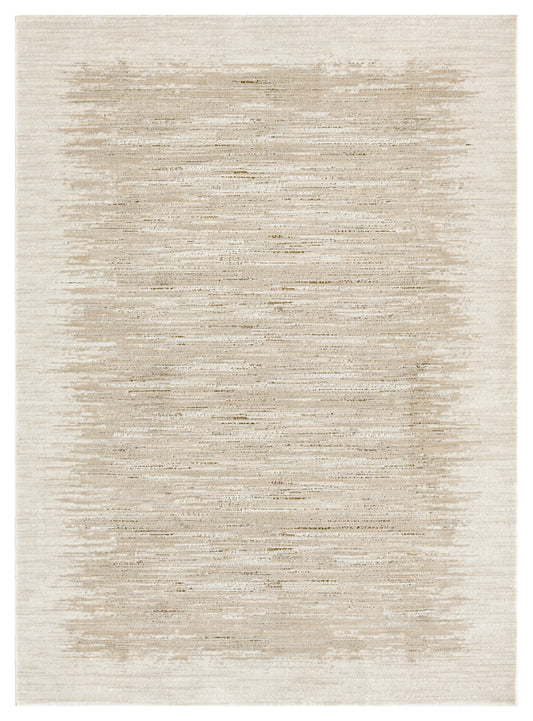 DKNY Grand Street 5'3" x 7'3" Ivory Taupe Modern Indoor Rug