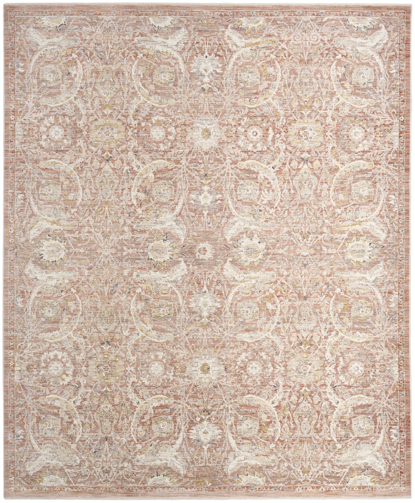Nourison Antique Fusion 5'3" x 7'10" Brick Vintage Indoor Rug