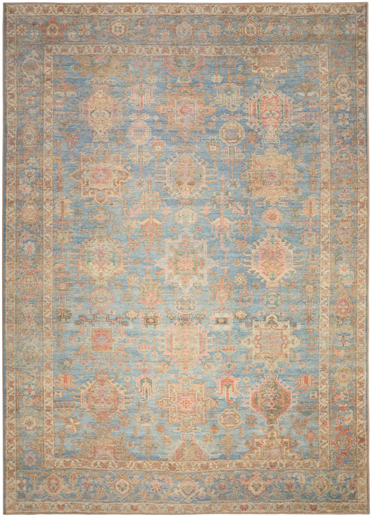 Nourison Vintage Washables 4' x 6' Navy Multicolor Vintage Indoor Rug